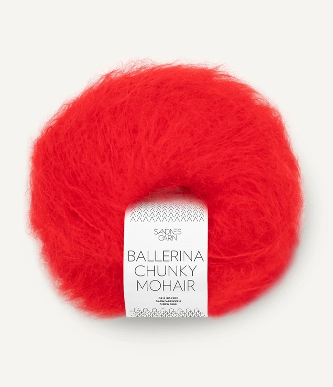 Ballerina Chunky Mohair, 4018 Scarlet red