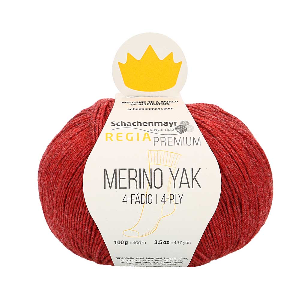 Regia Premium Merino Yak, 07507 Red