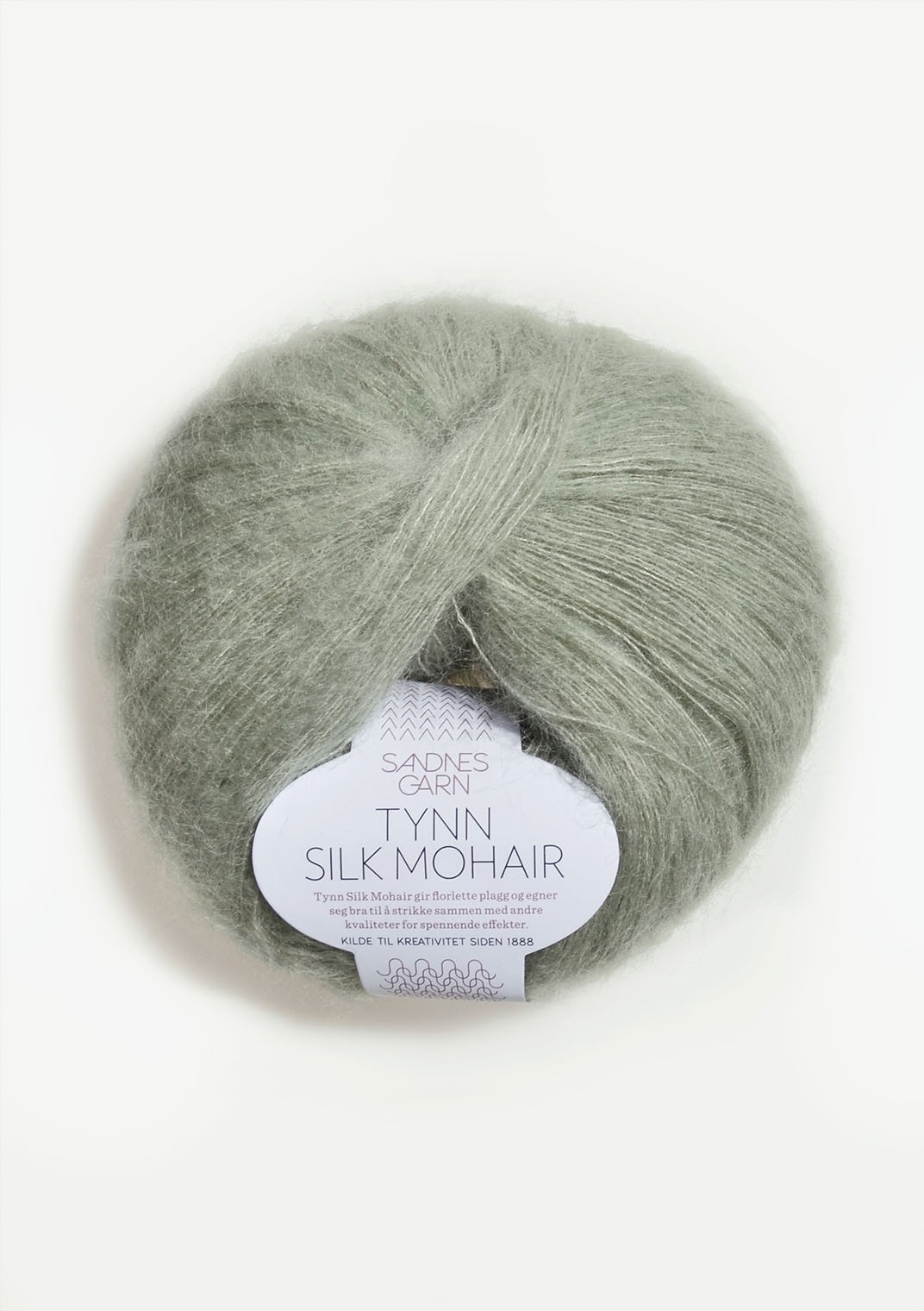 Tynn Silk Mohair, 8521 Murrettu vaaleanvihreä