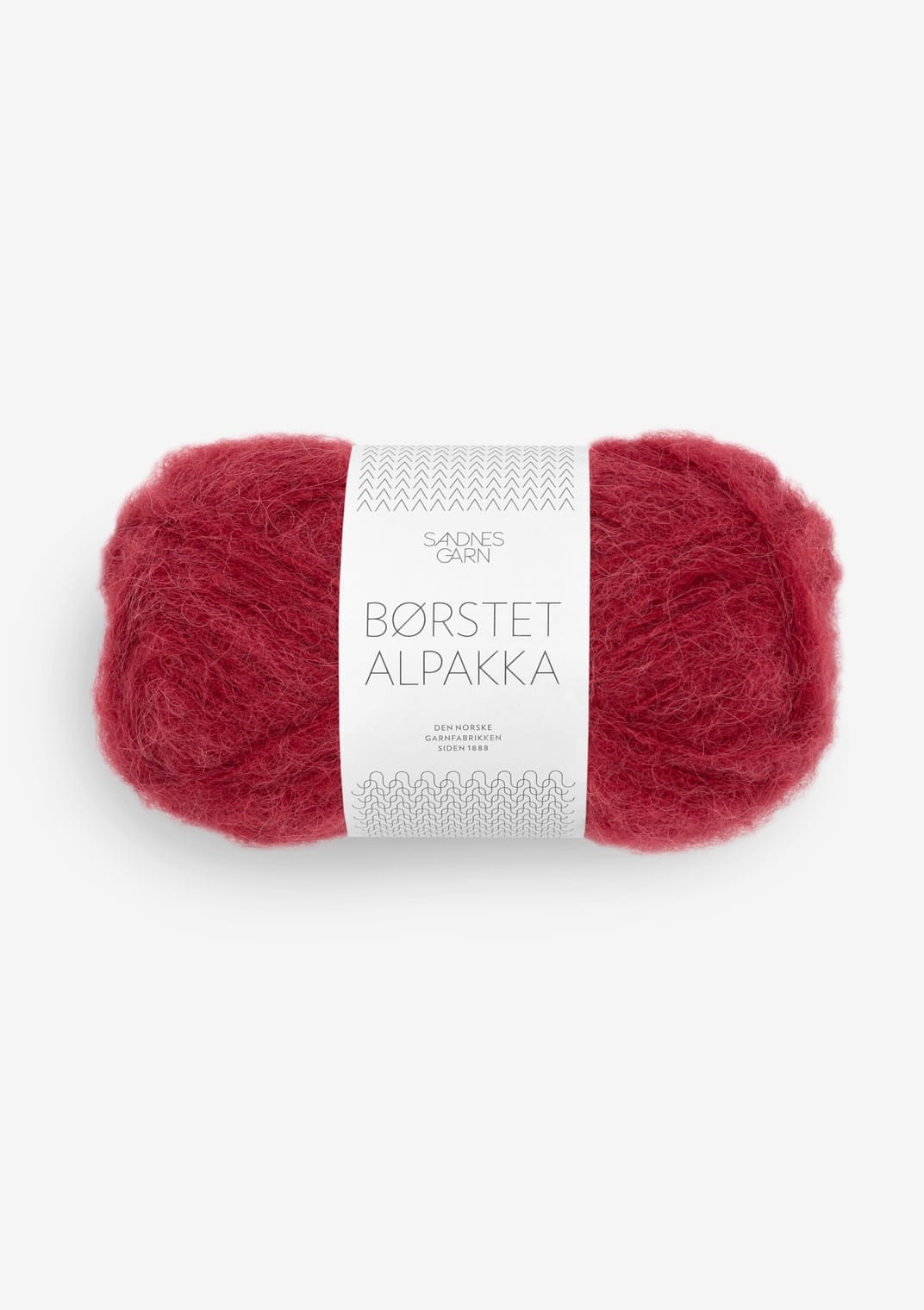 Børstet Alpakka, 4236 Syvä punainen POISTUVA VÄRI