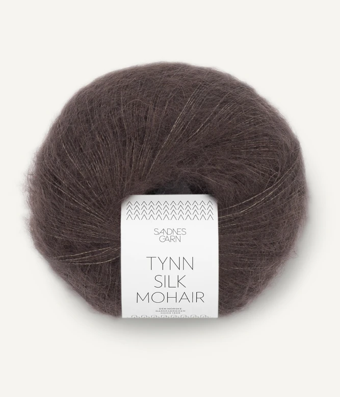 Tynn Silk Mohair, 3880 Tumma suklaa