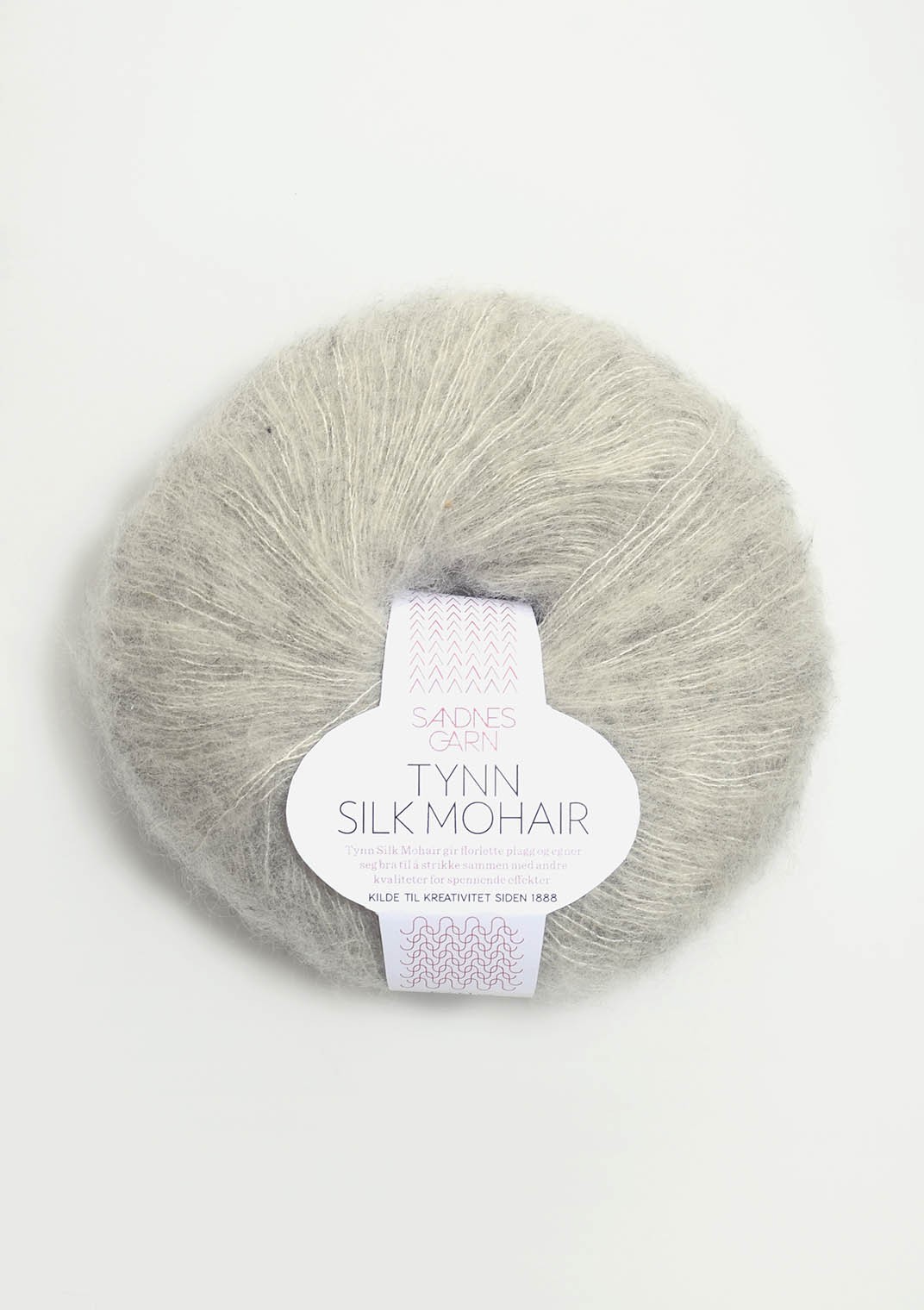 Tynn Silk Mohair, 1022 Vaalea harmaameleerattu                              