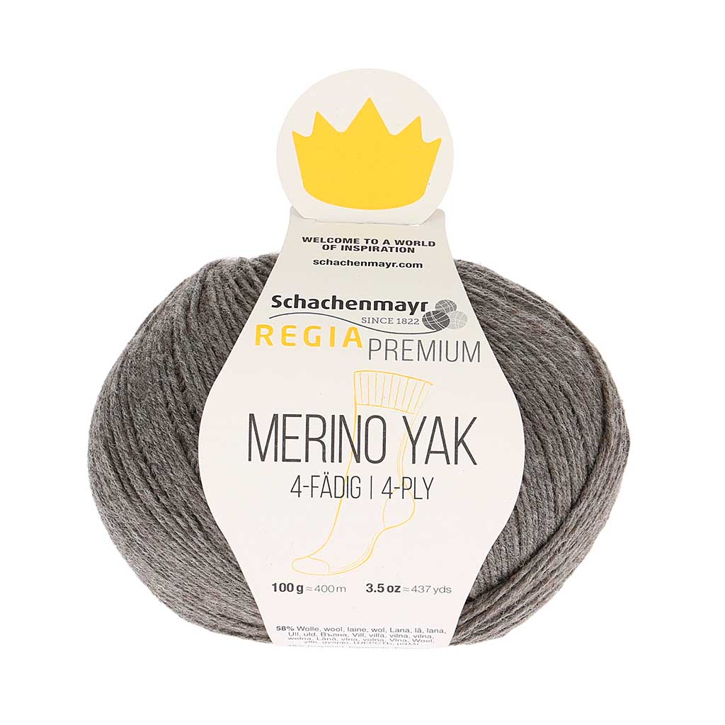Regia Premium Merino Yak, 07511 Harmaa