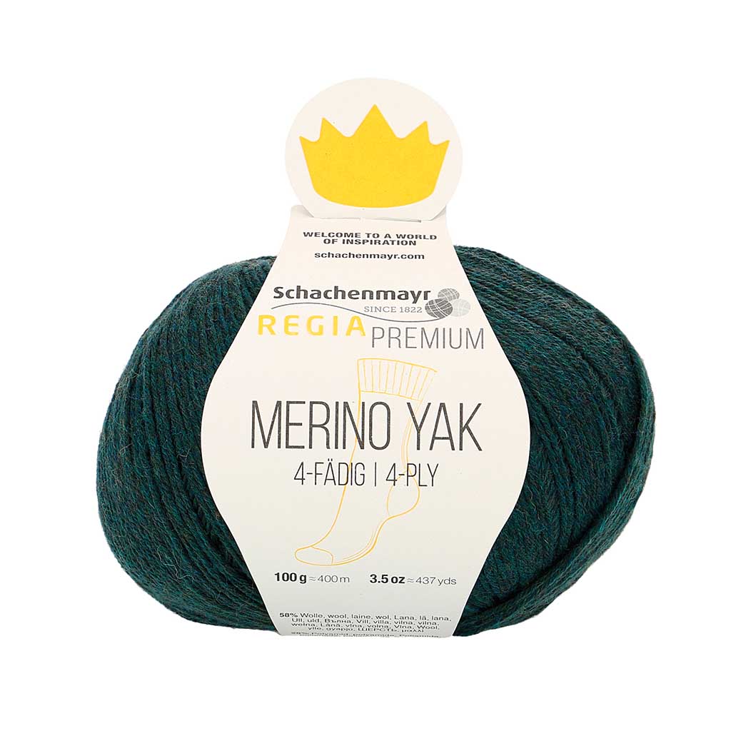 Regia Premium Merino Yak, 07514 Tumman vihreä